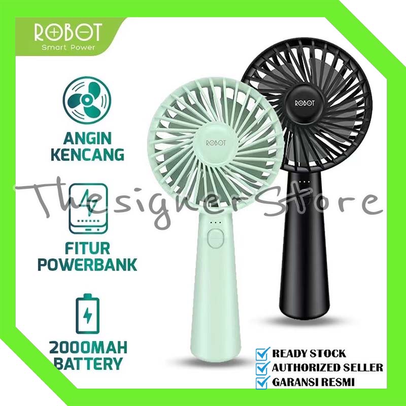 ROBOT RT-BFS1 USB Mini Fan Portable Kipas Angin Genggam 2000mAh 3 Speed - Garansi Resmi 1 Tahun