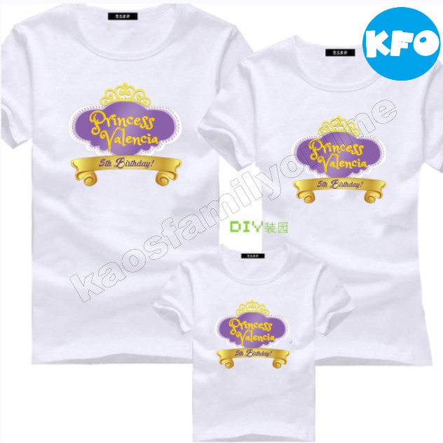 Baju Kaos Ulang Tahun Keluarga Family Couple / Kaos Request FREE Nama Tulisan Custom / Kaos Ultah Ke