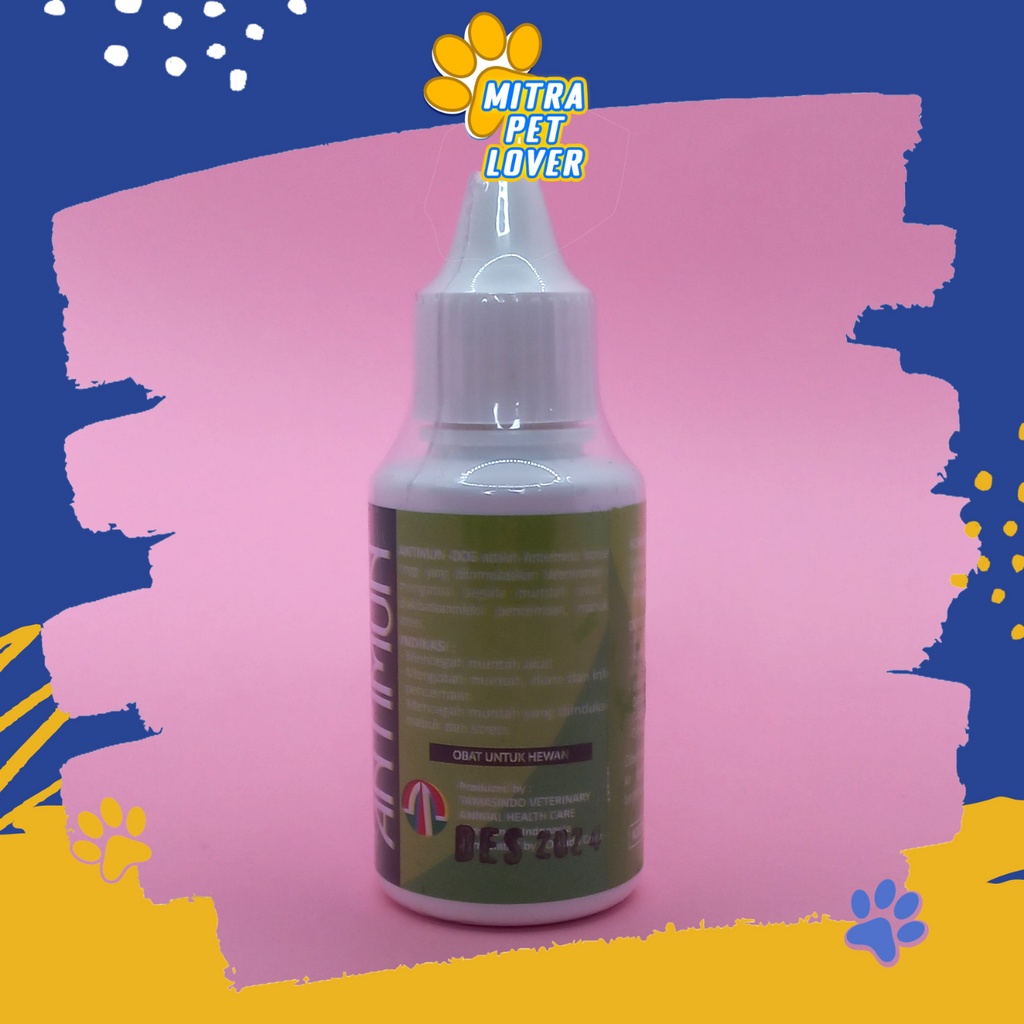 OBAT TETES ANTI MUNTAH ANJING - ANTIMUN DOG 30 ML - SEMBUHKAN DIARE INFEKSI PENCERNAAN MENCRET MABUK STRESS STRES - MURAH GARANSI KUALITAS ASLI ORIGINAL - PET ANIMAL HEALTHCARE &amp; VETERINARY TAMASINDO OBAT &amp; VITAMIN HEWAN BINATANG PELIHARAAN MITRAPETLOVER