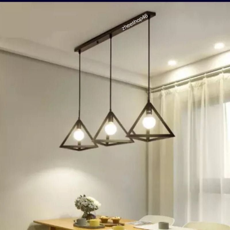 Lampu Gantung 3 in 1 Set Minimalis Lampu Hias Ruang Tamu Modern