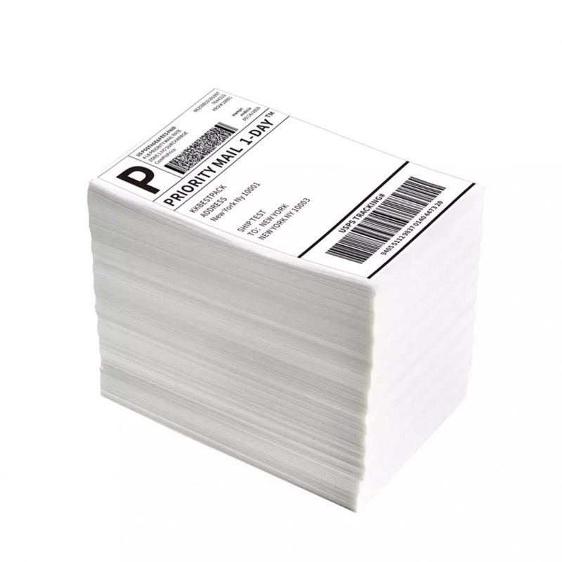 Sticker Label Kertas Thermal A6 100 x 150 isi 500pc Barcode ( Langsung Tempel Tanpa Ribbon)