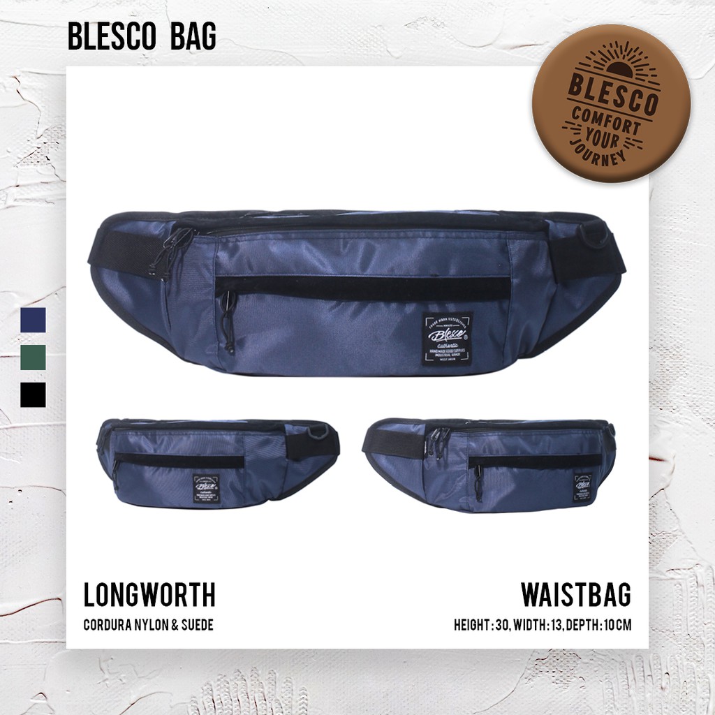 Tas Bahu Pria Keren Trendi casual - Blesco Longworth Navy
