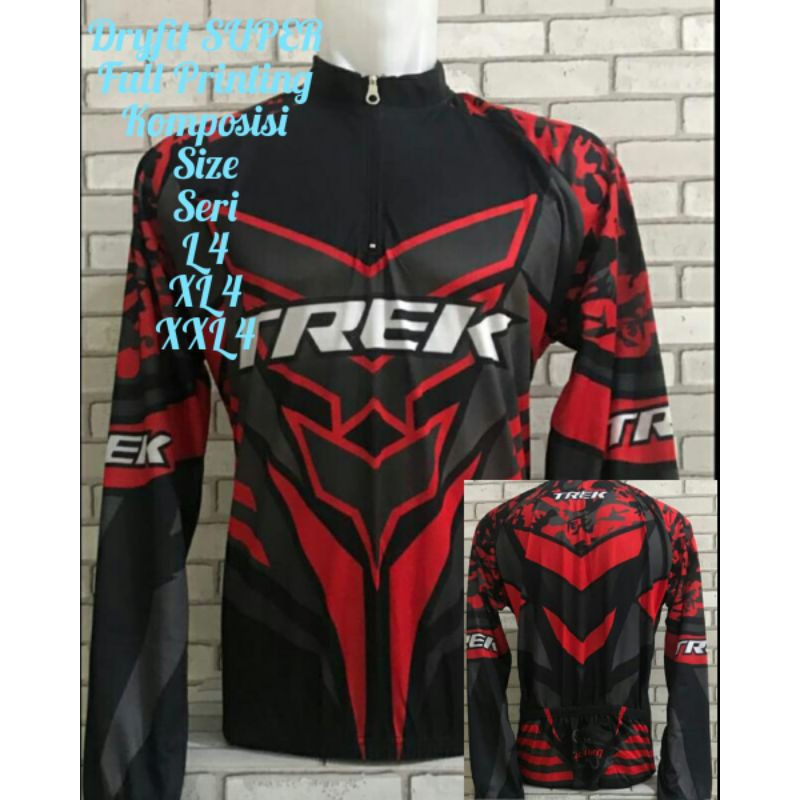 Promo kaos Jersey sepeda Roadbike TREK panjang Murah