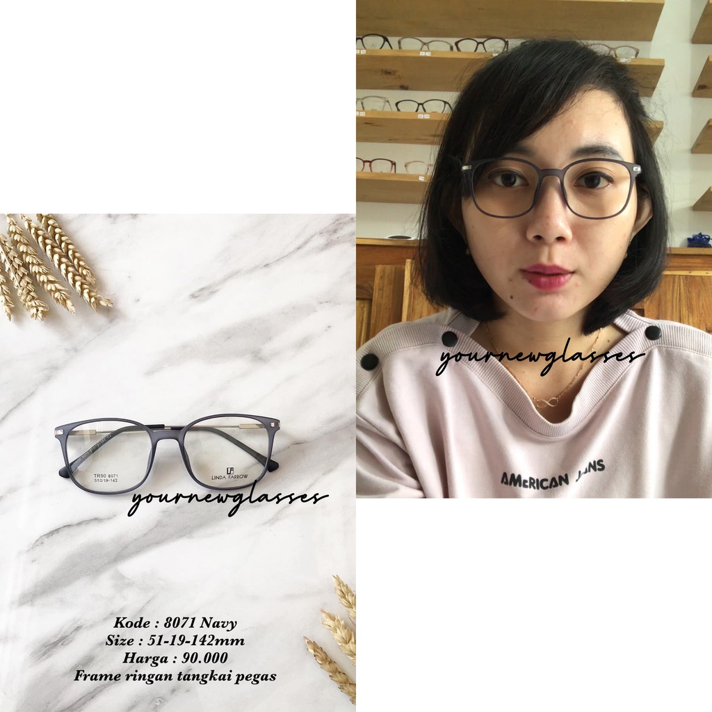 Frame kacamata ;ria wanita 8071 Tangkai Pegas lensa photcromic anti radiasi minus silinder Termurah