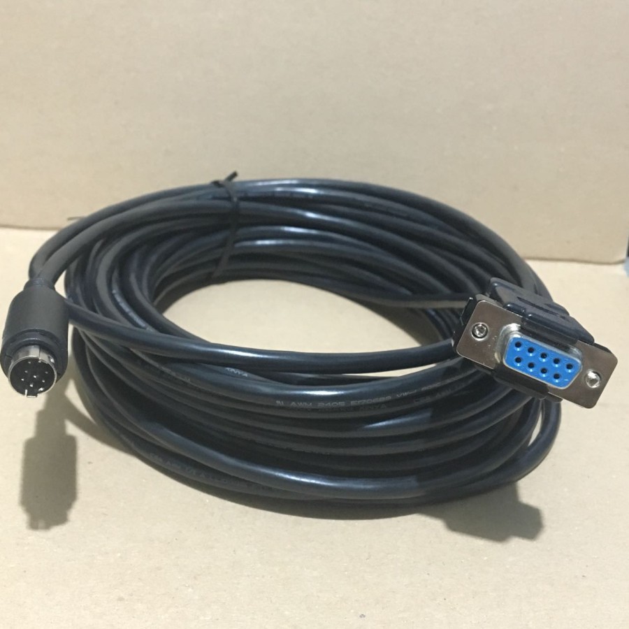 KABEL SERIAL RS232 DB9 PIN FEMALE to 8 PIN MINI DIN MALE ASSEMBLY 5 M