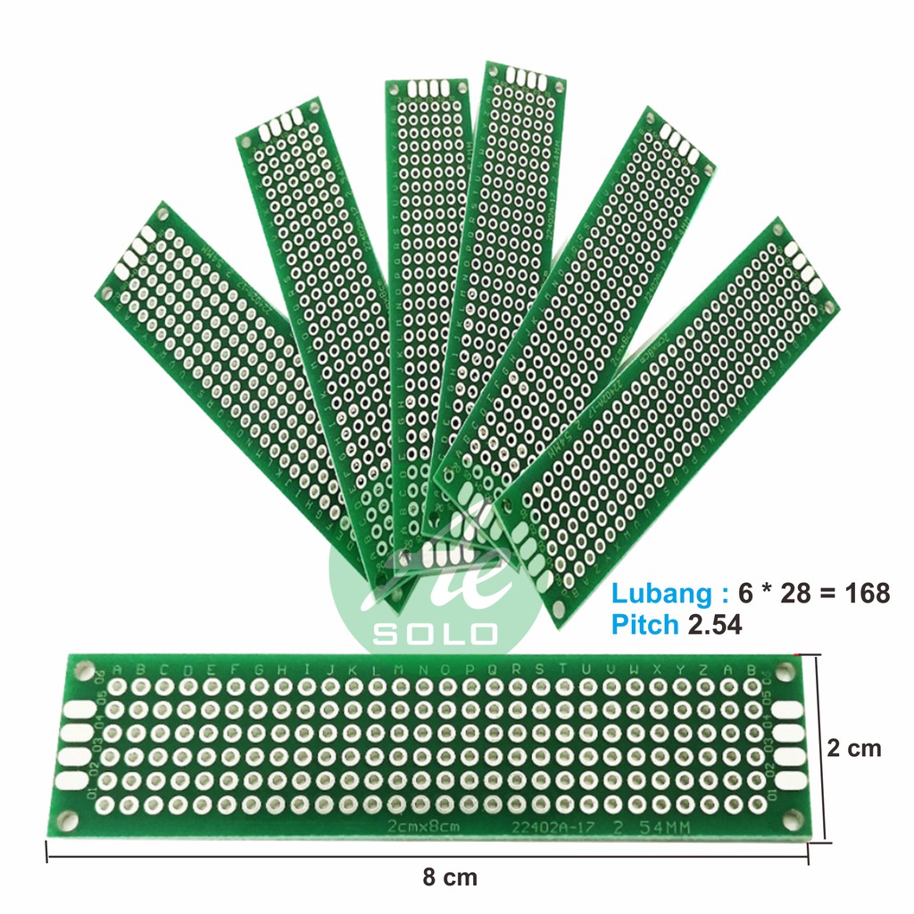 PCB 2*8 Double Side PCB Universal Board 2 Sisi 2x8cm Dual Layer FR-4