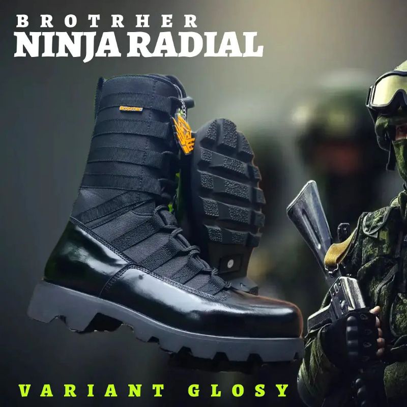 SEPATU PDL NINJA BAHAN KULIT SAPI DAN KORDURA ANTI AIR PAKAI RESLETING SUDAH DI SOL KUAT