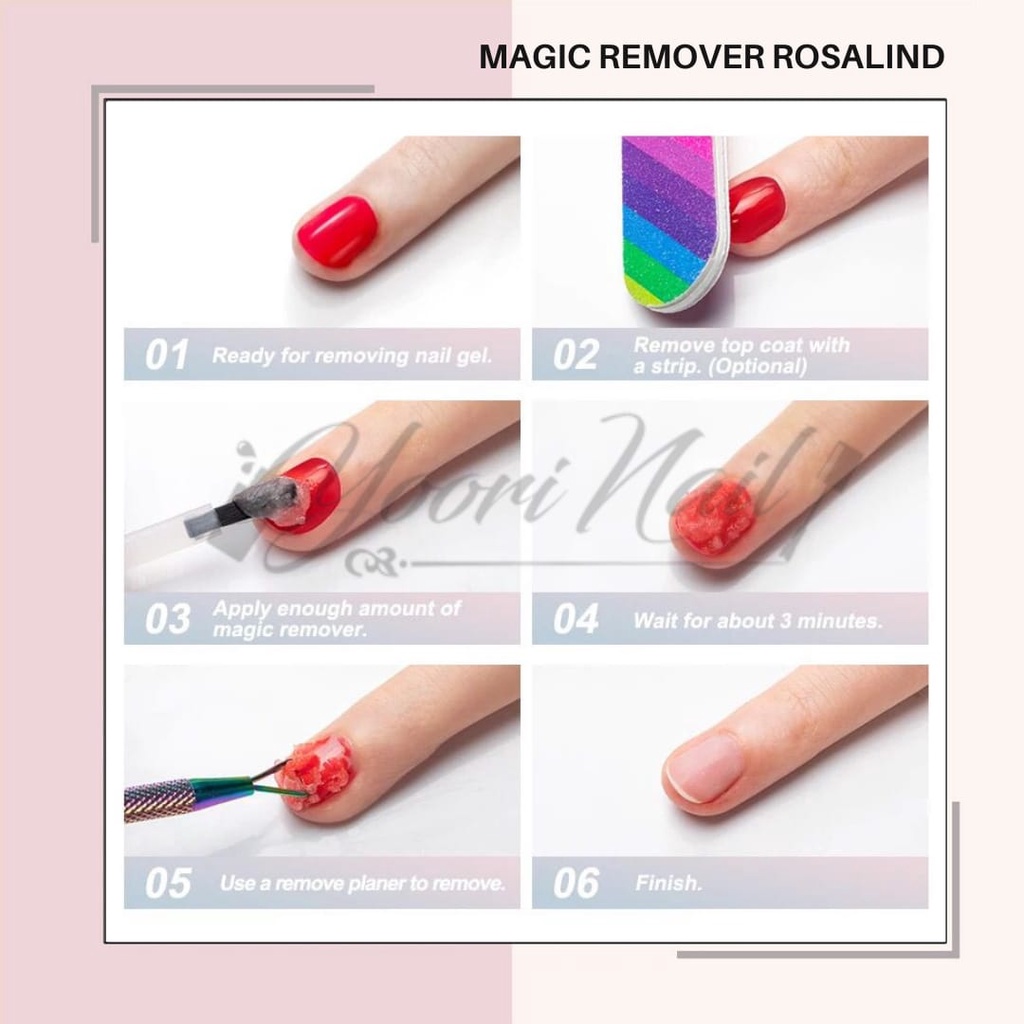 Magic remover rosalind 15ml nail gel magic remove gel remover