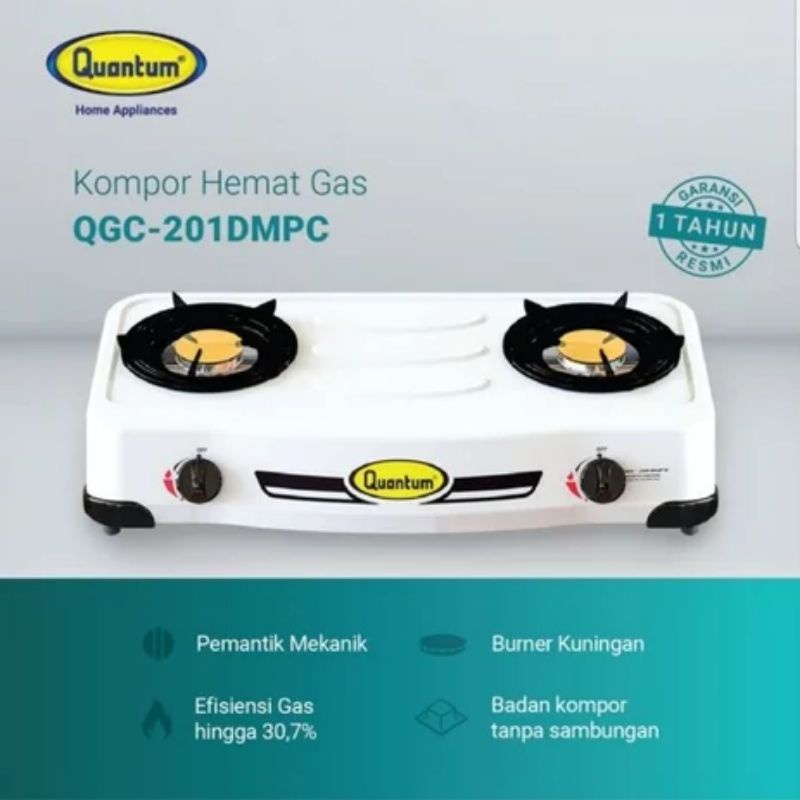 (COD/GRATIS ONGKIR) KOMPOR GAS QUANTUM QGC 201 - DMPC ASLI ORIGINAL