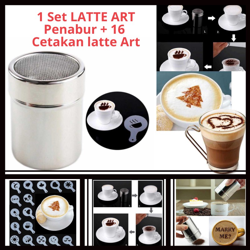 Peralatan Kopi Cetakan  Busa Foam Kopi Latte  Art  Penabur 