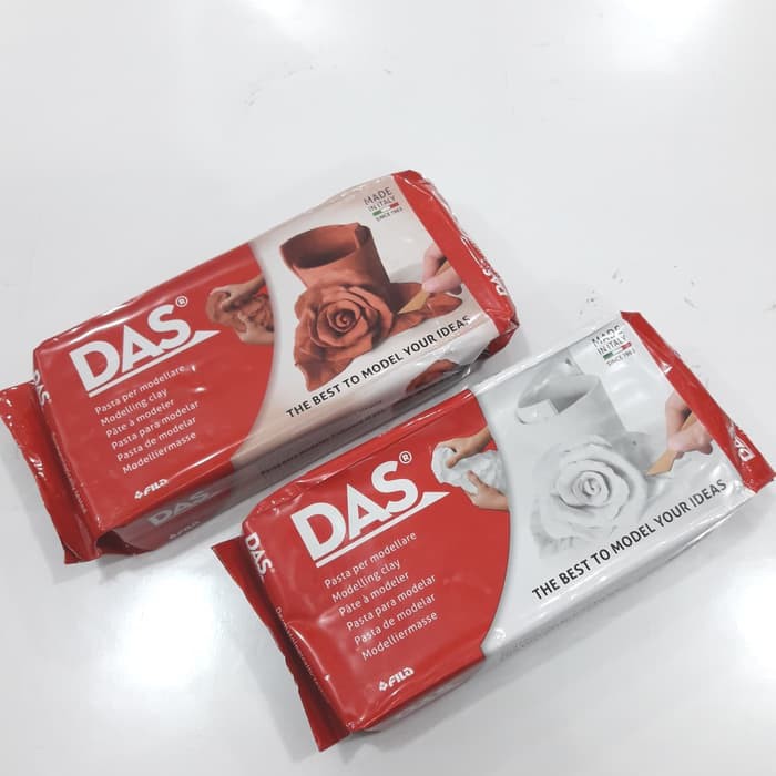 DAS Paper Clay 500 gr gram Tanah Liat Modelling 500gr Putih Coklat