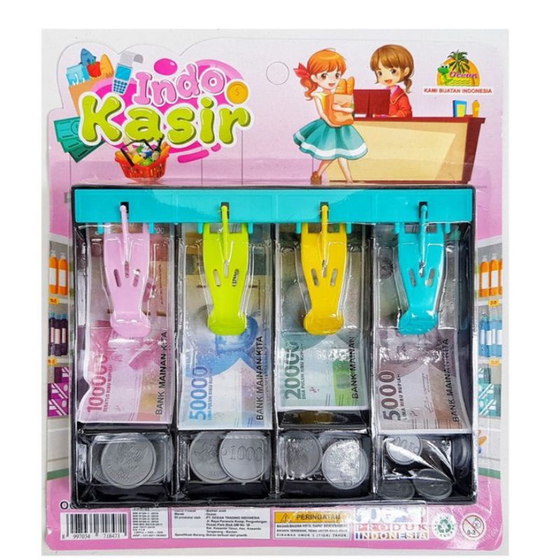 MAINAN ANAK KASIR KASIRAN UANG KERTAS LOGAM / MAINAN EDUKASI UANG UANGAN KASIR / GAME CASHIER