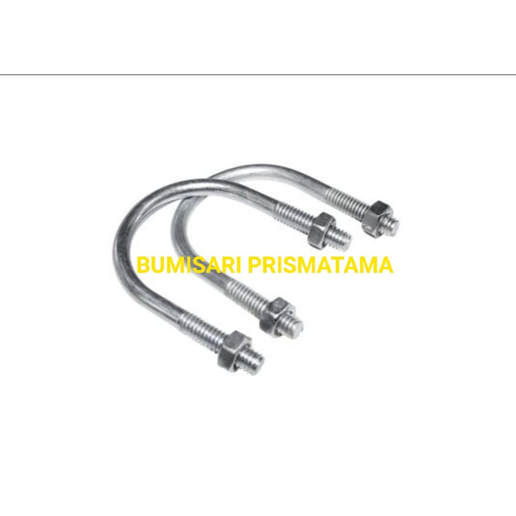 U bolt 2&quot; / Klem pipa / Besi zin plated galvanized