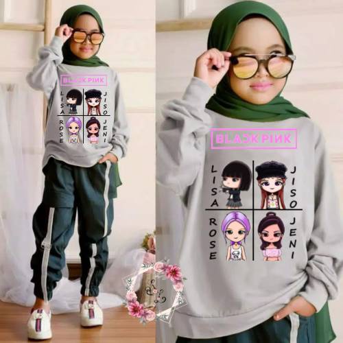 SETELAN BAJU ANAK TRAINING BLACKPINK KEKINIAN//PAKAIAN ANAK TERBARU //GROSIR SETELAN ANAK LUCU MURAH