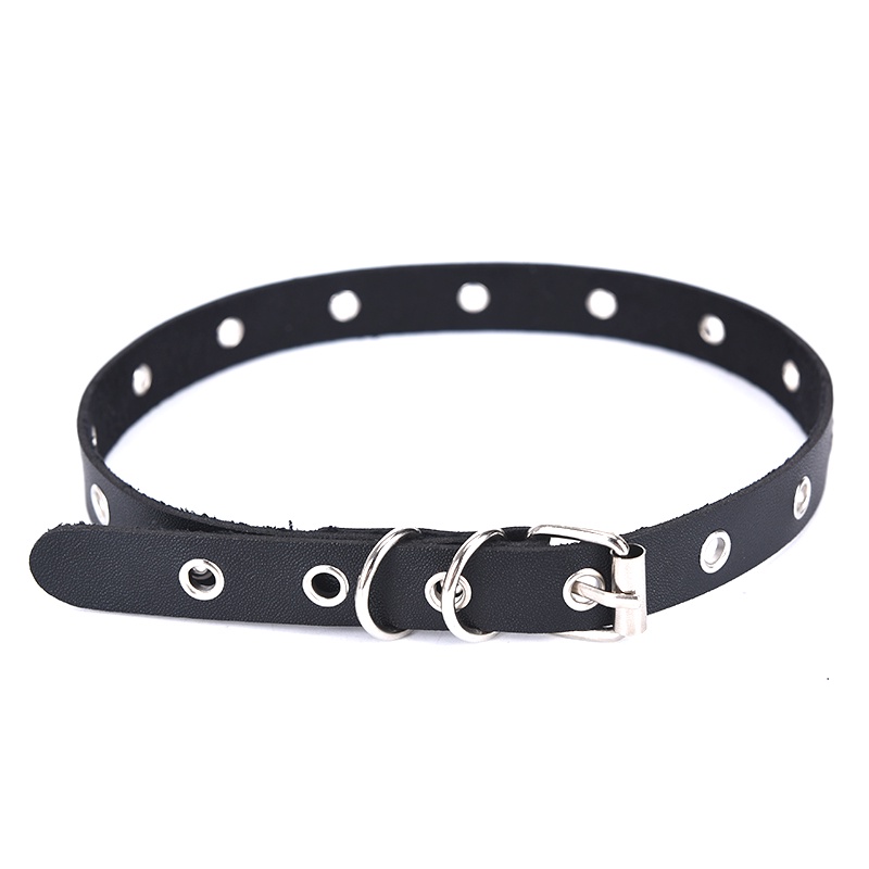 Kalung Choker Bahan Kulit Gaya Punk Gothic