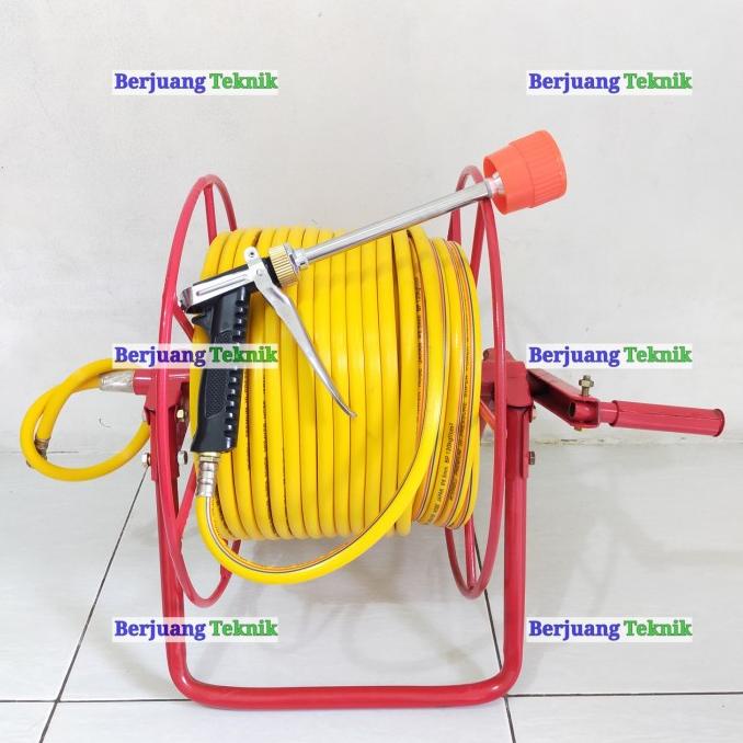Selang Sprayer/Air 100 Meter komplit Stik Gun dan Gulungan Selang