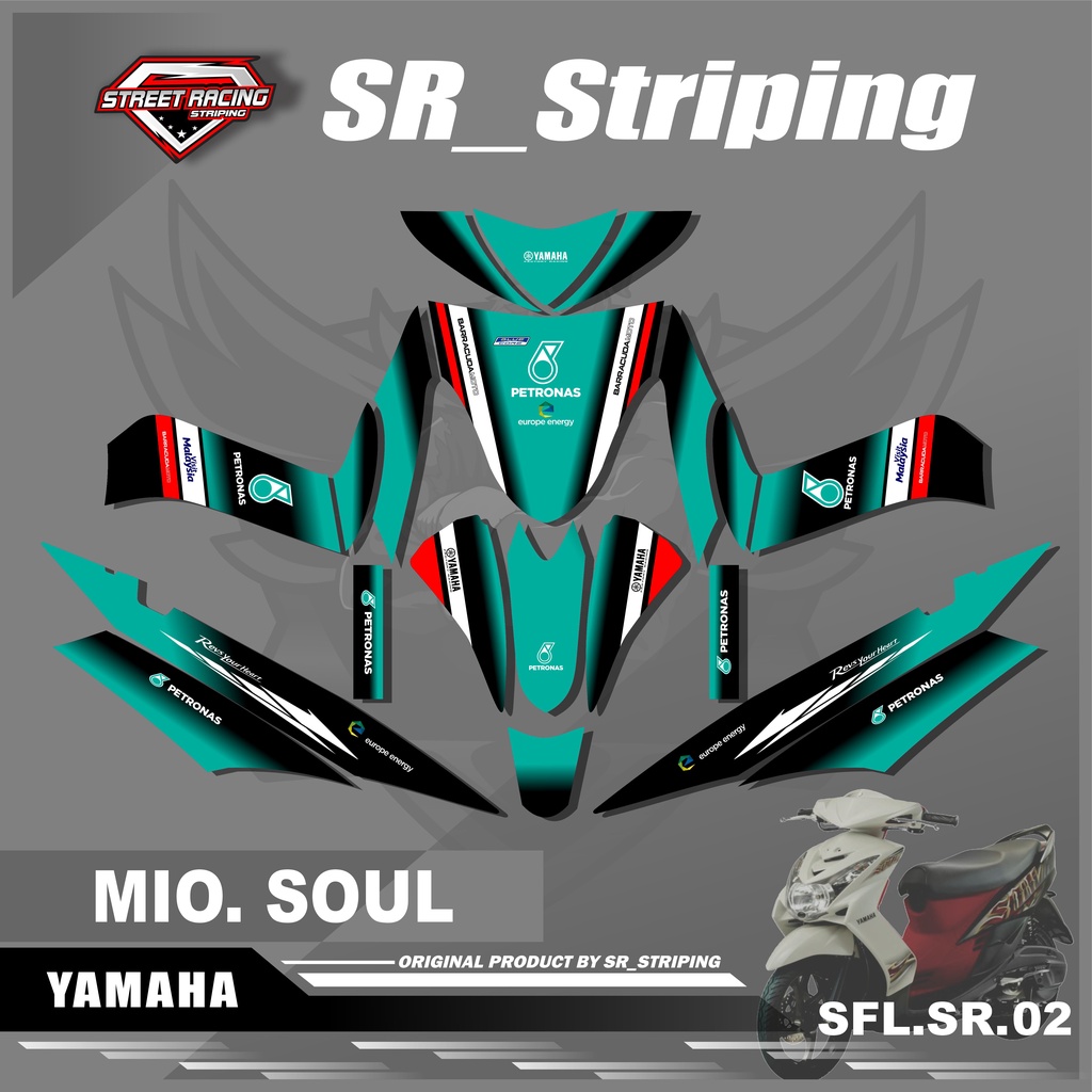 Decal Full Body MIO SOUL/Karbu - Sticker Decal MIO SOUL Motif Petronas. SR.02