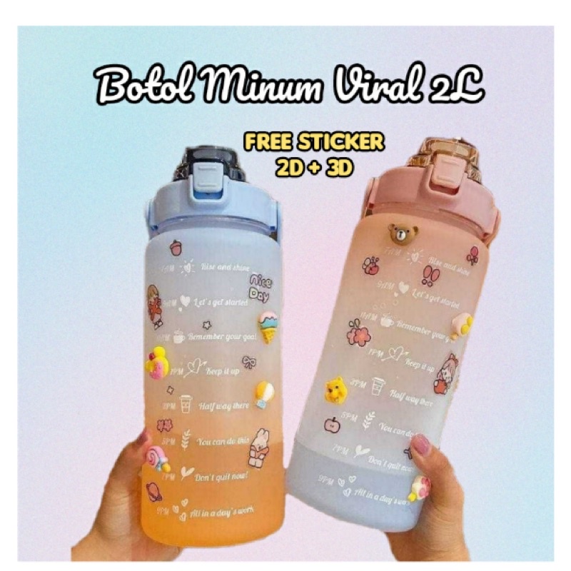 BOTOL AIR MINUM 2L-BOTOL MINUM VIRAL KOREA KEKINIAN