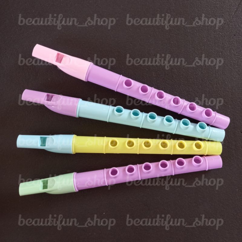 Seruling mainan anak | mainan alat musik anak seruling plastik warna warni | suling plastik mainan m