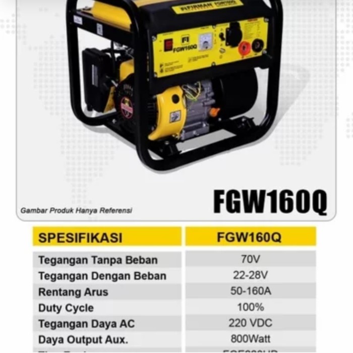 MESIN LAS BENSIN GENSET LAS GASOLINE WELDER FIRMAN FGW 160 Q (7HP)