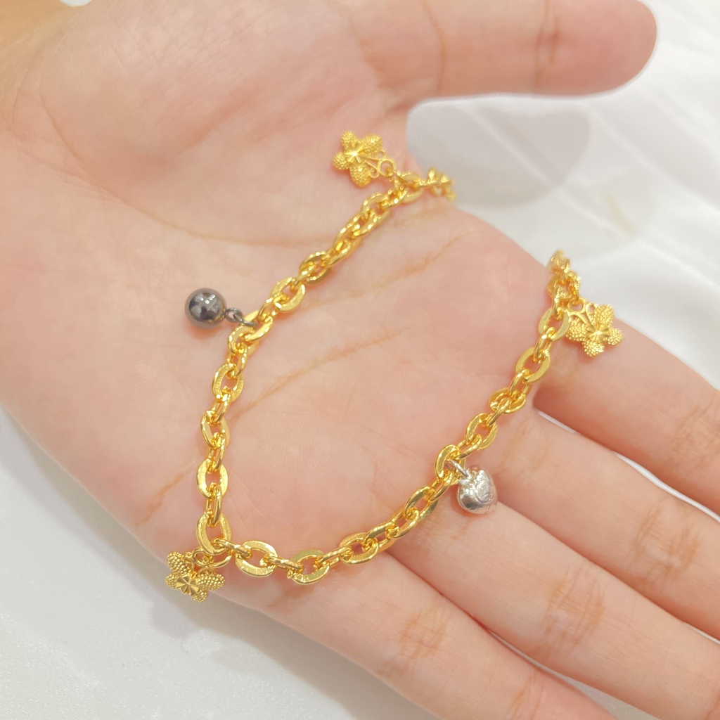 Gelang Tangan Jurai Mix Mutiara Lapis Emas L21A