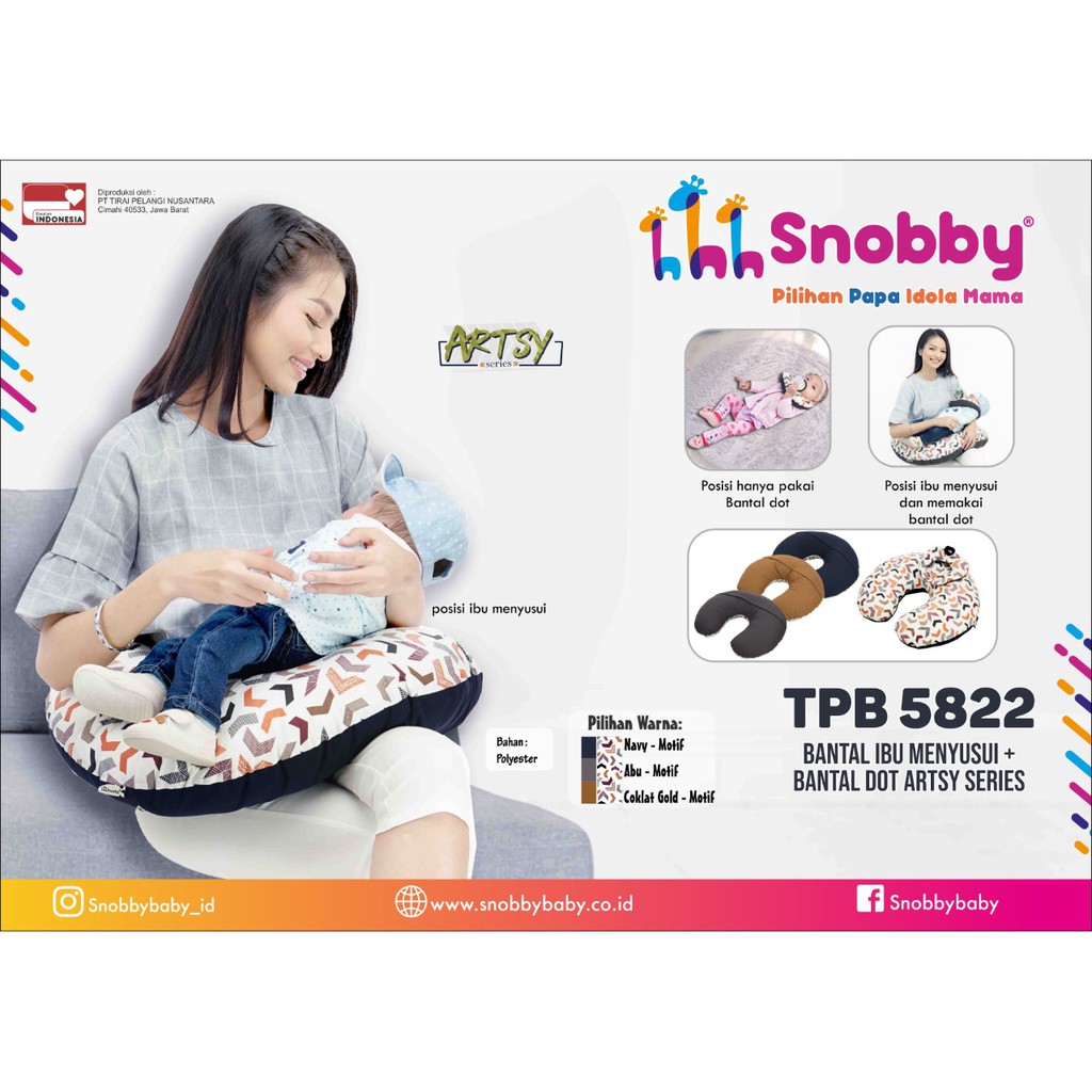Bantal ibu menyusui + bantal dot SNOBBY Artsy series - TPB 5822