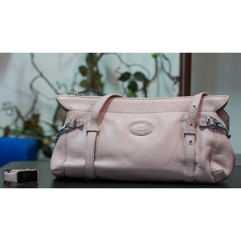 Tas TODS merah muda bekas / TODS bag pink branded preloved