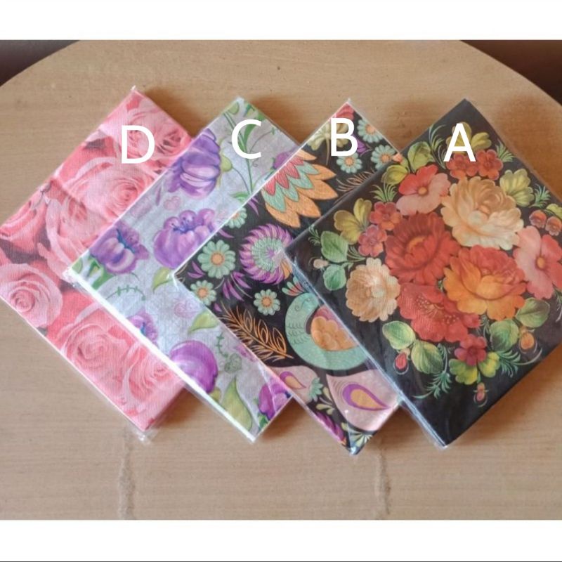Napkin Decoupage Tissue Decoupage Kerajinan decoupage   20pcs/pack