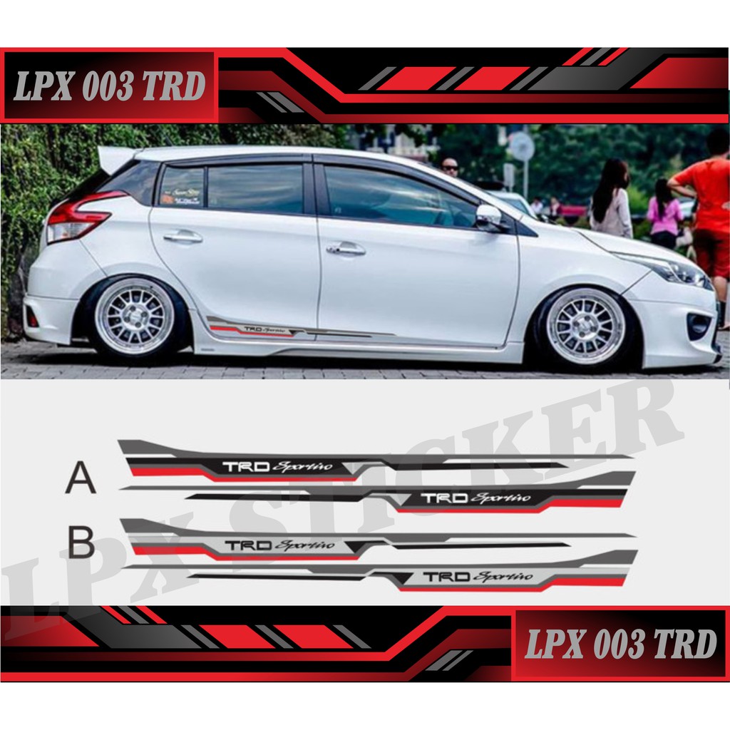 Stiker Body Samping trd sportivo toyota yaris 2017-2020