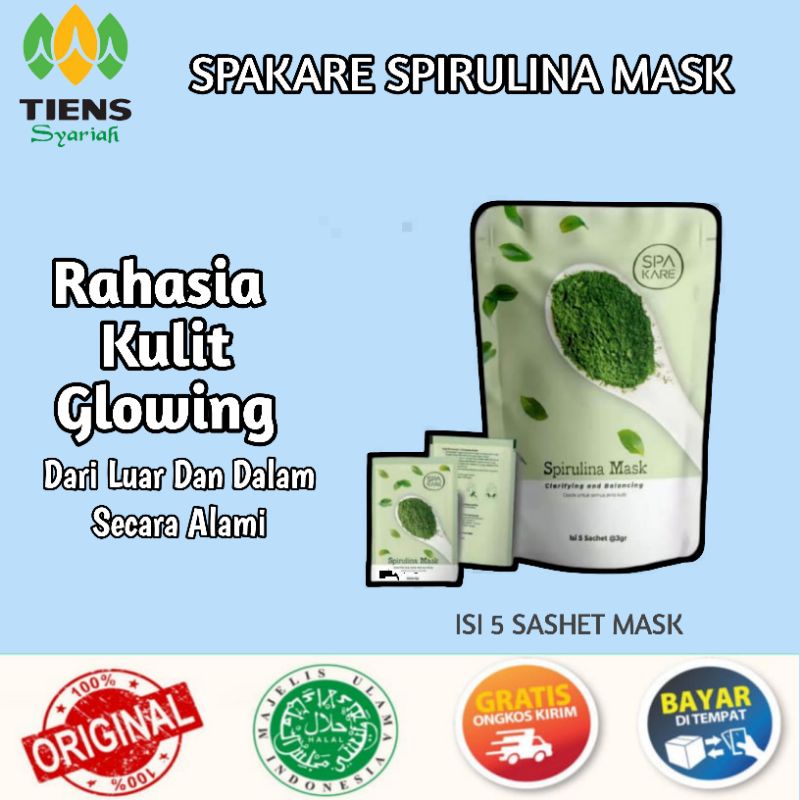 SPAKERE SPIRULINA MASK | NEW PRODUK | MASKER SPIRULINA TERBARU TIENS | PREMIUM QUALITY