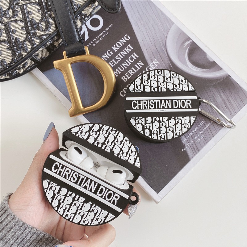 Airpods 1 2 PRO / Inpods 12 Christian Dior Soft Silicon Case Hitam