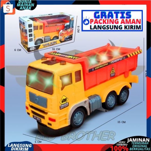 Mainan Anak Mobil Truk Pemadam Kebakaran Fireman Bisa Semprot air Bersuara Dan Berlampu Bump And Go