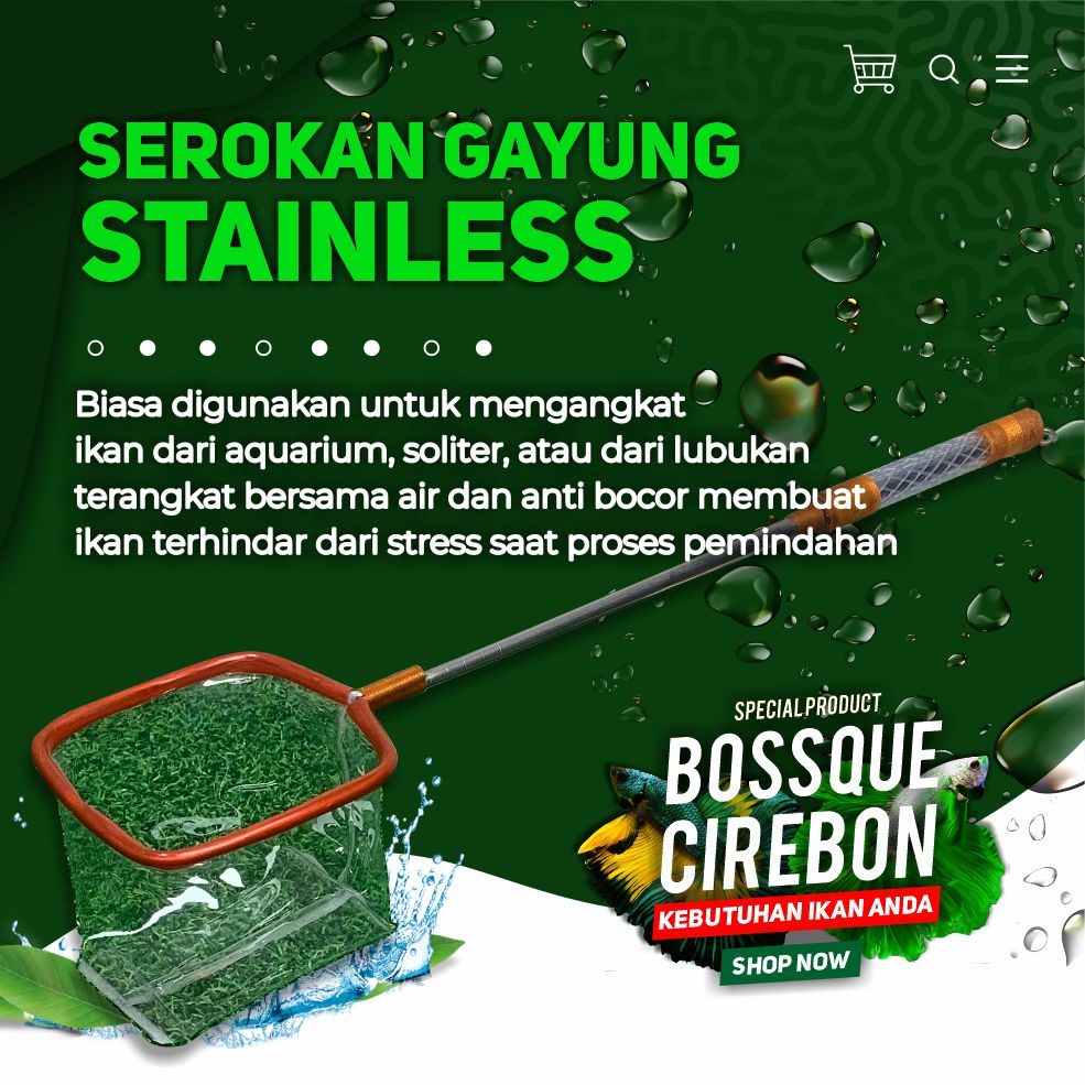 Serokan Gayung Stainless Variasi Handle 6cm Seser Saringan Sauk Ikan Cupang Jentik Kutu Air Artemia