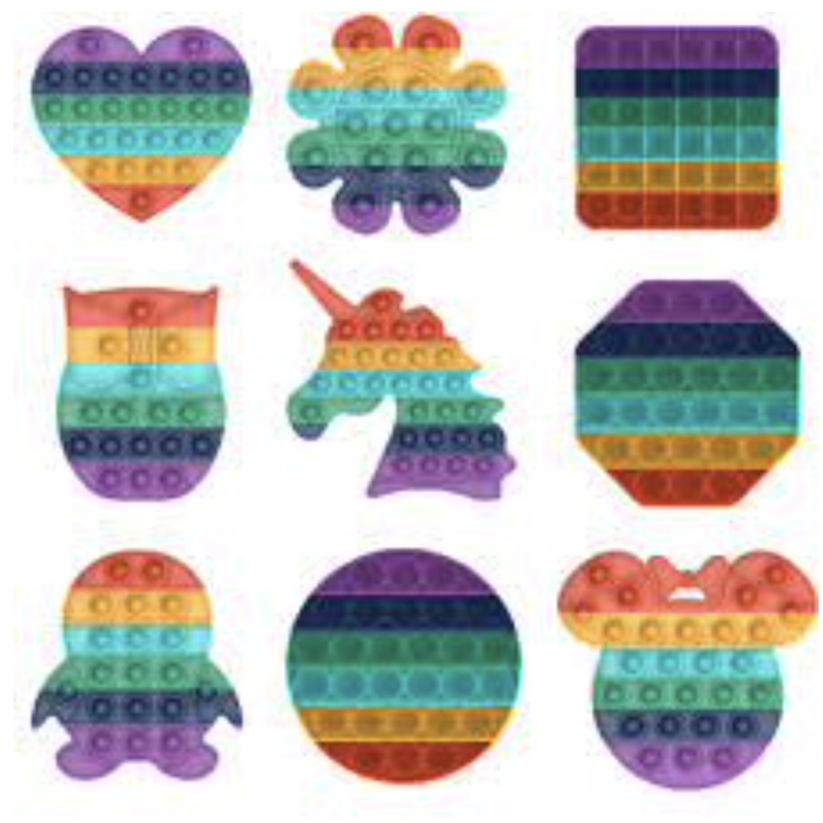POP IT FINGER TOY MAINAN ANAK TERMURAH RAINBOW ANTI STRESS