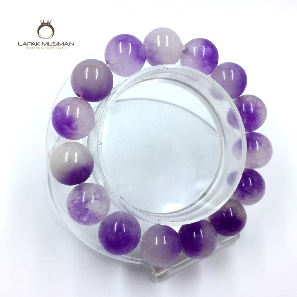 [Bayar di Tempat] GELANG BATU KECUBUNG AMETHYST