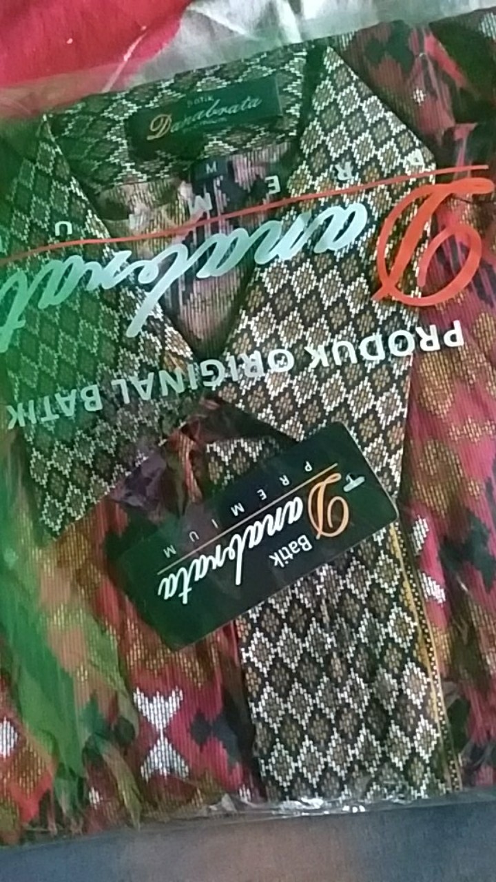 Batik Danabrata Pekalongan Motif Songket Merah Size M L Xl Xxl Kemeja Batik Lengan Panjang Reguler