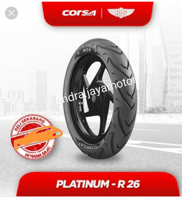 Ban tubles matic corsa R26 100/80.14.free pentil for all matic