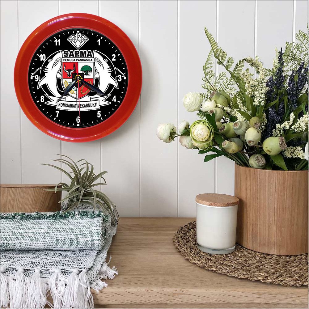 JAM DINDING SAPMA/PP/PEMUDA PANCASILA   (DIAMETER 30CM)