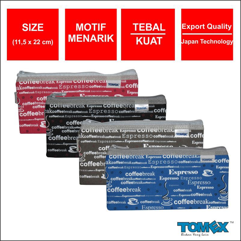 

Tomex Document Bag Tas Dokumen Kotak Pensil Tempat Pensil Resleting Motif Espresso B6