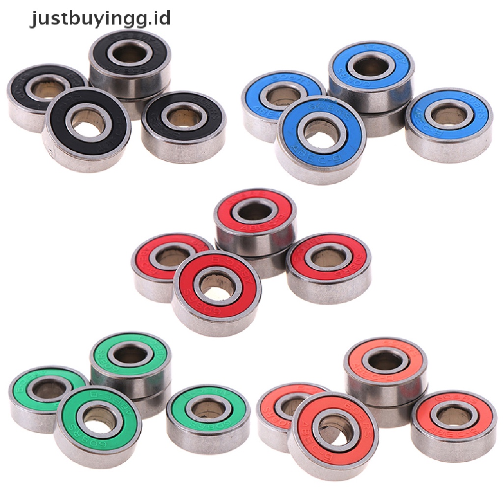 5pcs Abec-9 608rs Roda Roller Seal Ball Bearings Untuk Skateboard Skuter