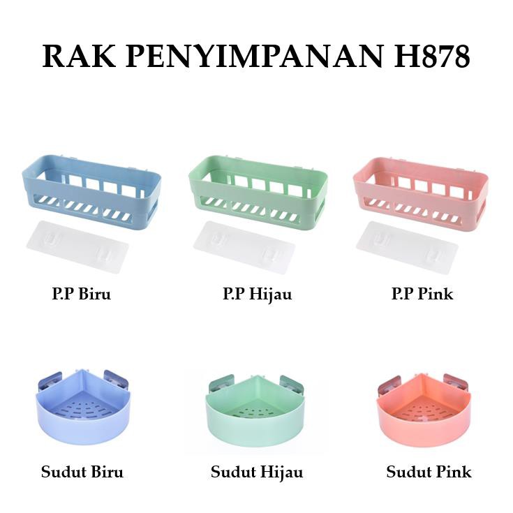 Grosir - H878 Tempat Penyimpan Sabun / Rak Toilet / Rak Dapur / Rak Kamar Mandi &amp; Dapur Sudut Siku