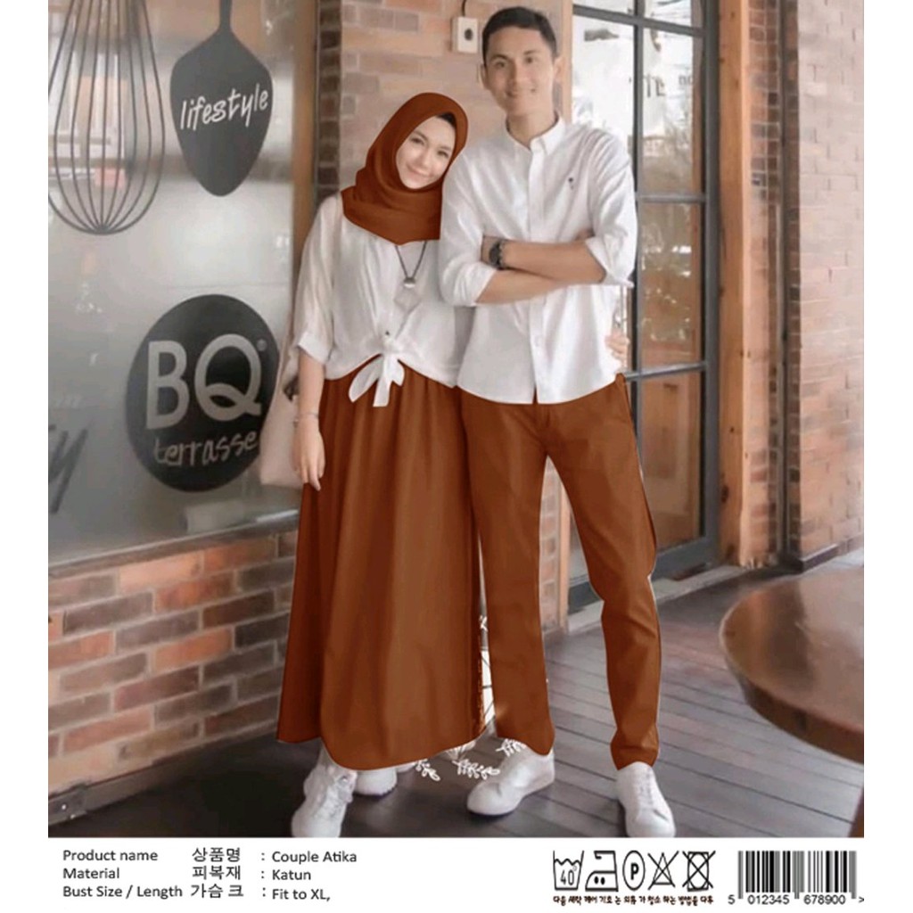 lx CP ARIO hijab baju muslim gaun pesta gamis syari baju koko couple pasangan sepasang kembar trend
