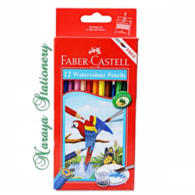 

Faber Castell pensil warna watercolor 12L / free kuas