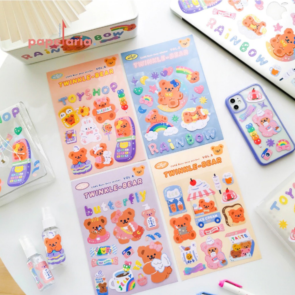 

[Papelaria.id] MURAH Sticker / Stiker Lucu Beruang MilkJoy | Stiker / Sticker Korea
