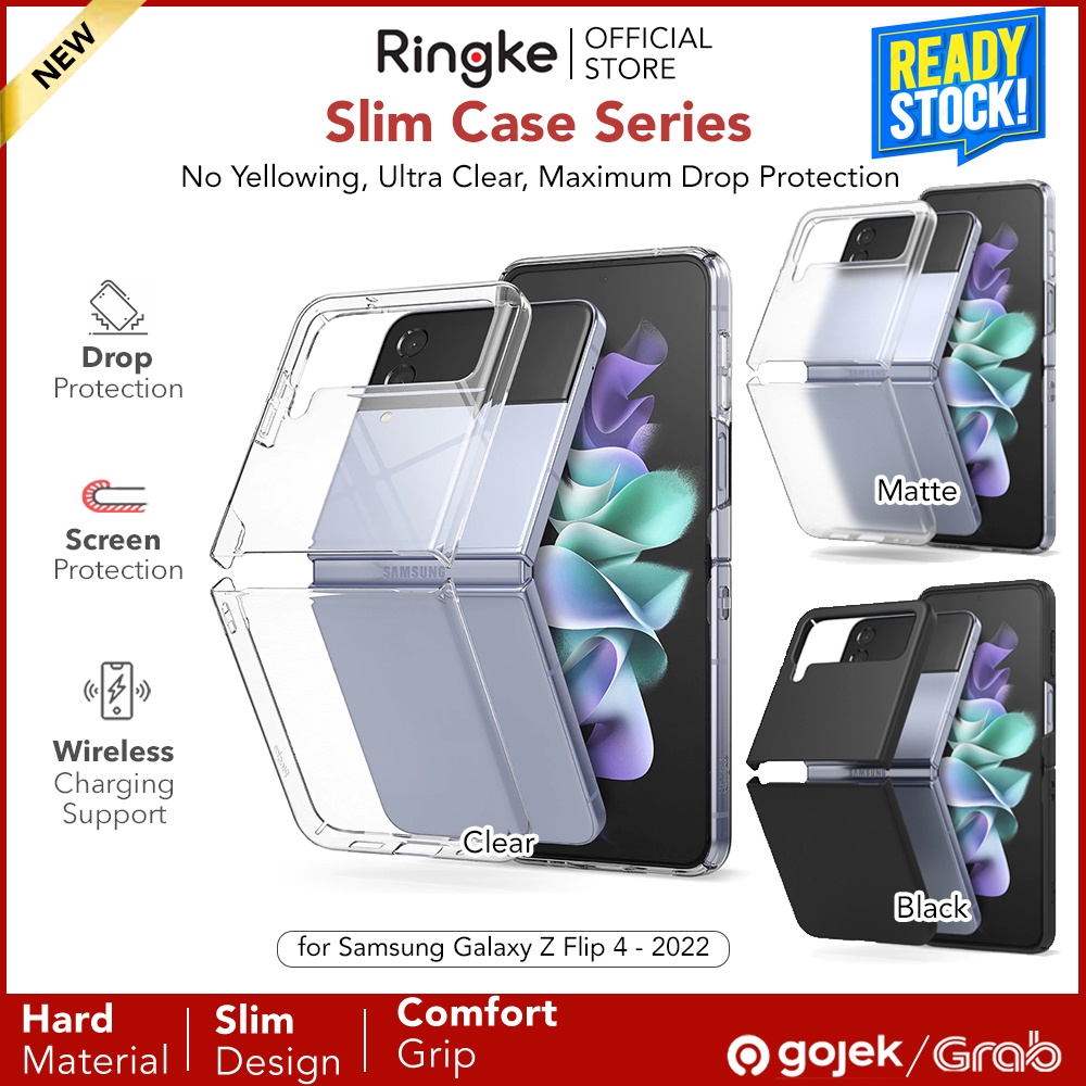 ringke case samsung galaxy z flip 4 flip4 5g   slim clear casing cover original
