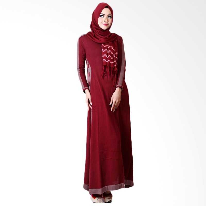 Jual Supernova House Zaya ZY Burgundy Dress Muslim - Maroon Limited