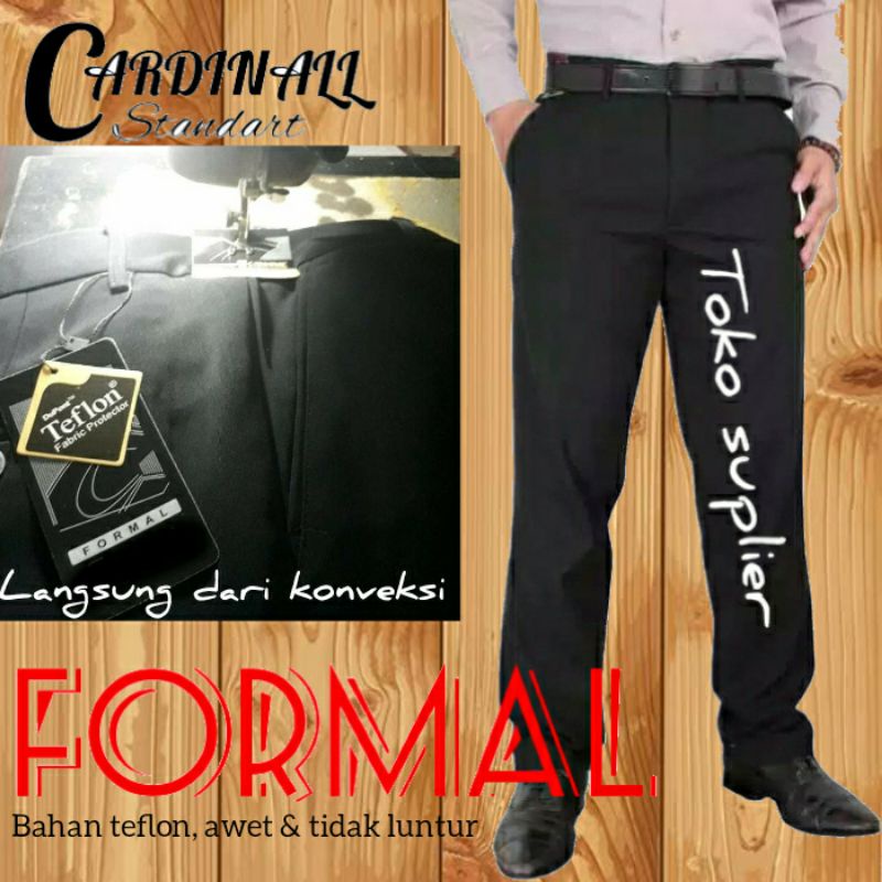 Celana Kain Kardinal Cardinal size jumbo 27 - 44 HITAM