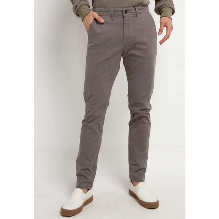 TRIPLE Celana Chinos Stretch Slim Fit Grey (261 828-03 GRY)