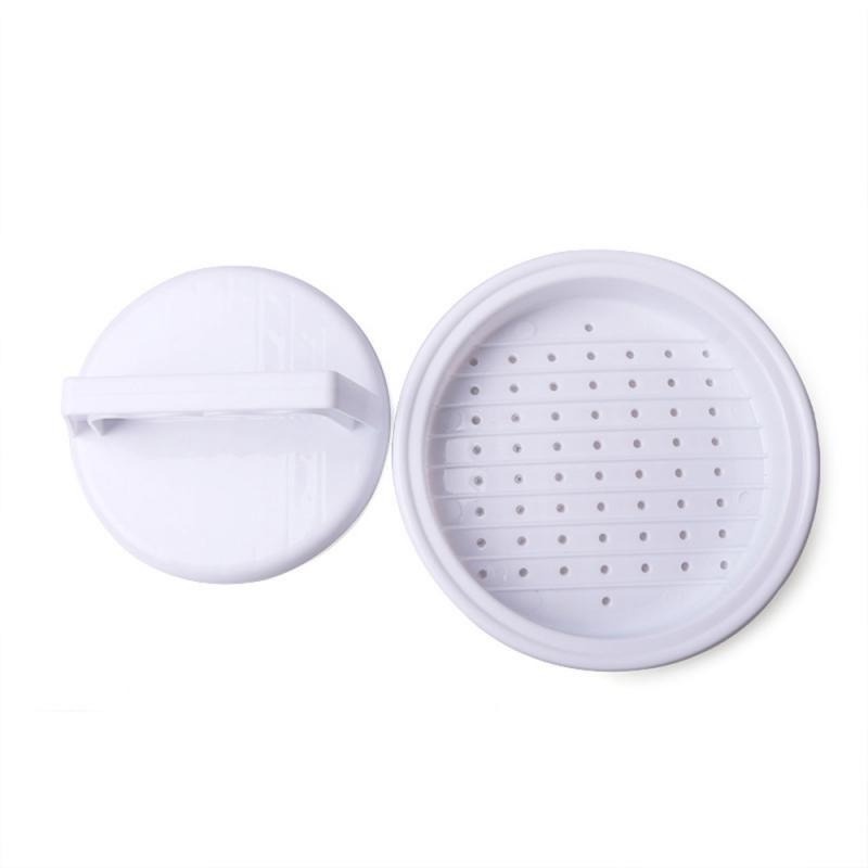 Cetakan Press Daging Burger / Pie Suppressor Bentuk Bulat Bahan Plastik Anti Lengket Untuk Aksesoris Dapur