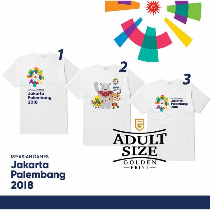 Asian games 2018 Jakarta Palembang / kaos Asian Games 2018 size dewasa